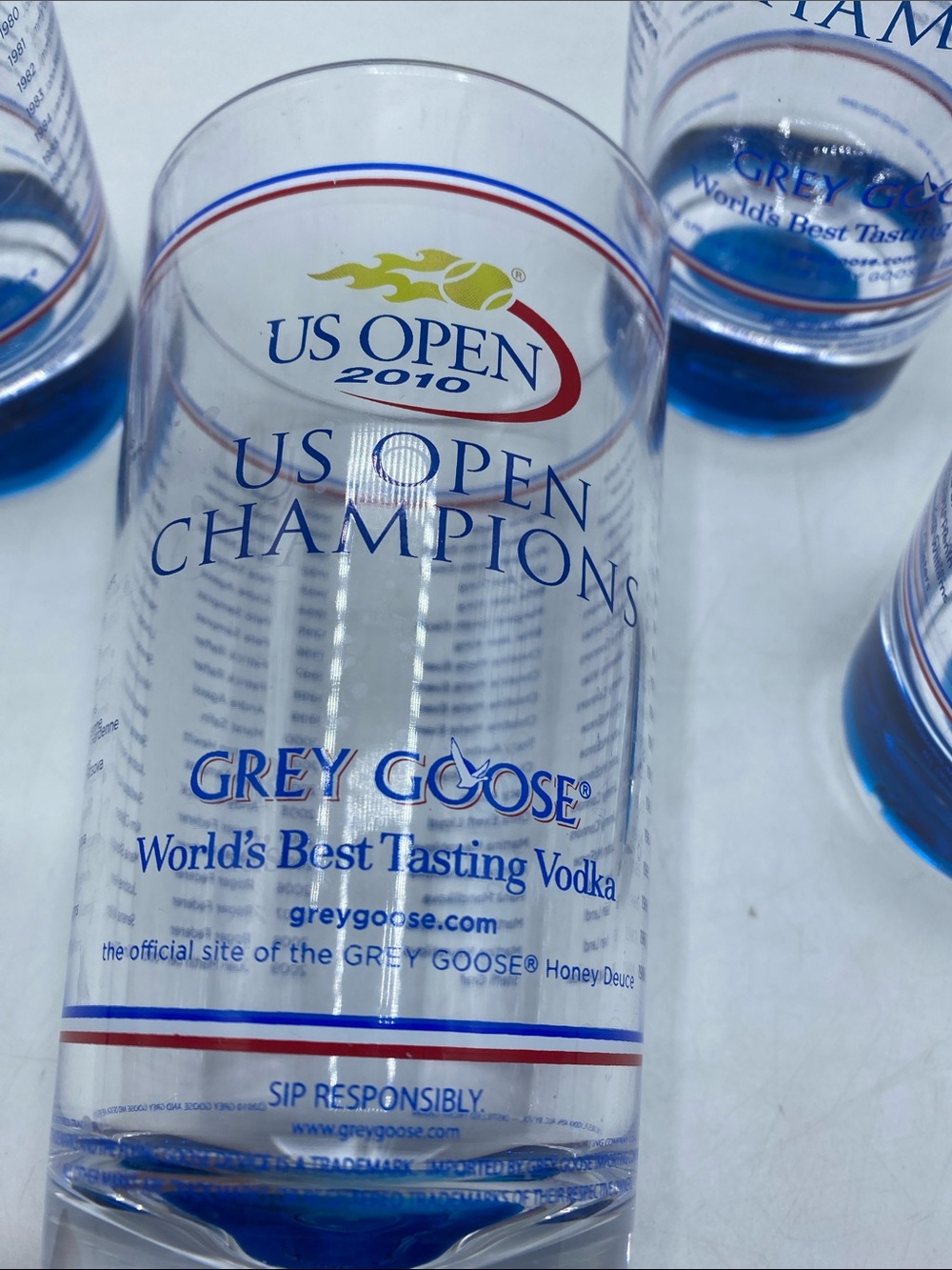 US Open Champions Grey Goose Plastic Cups Souvenir 6" Cup 2010 Vodka Honey 4 - Picture 2 of 7